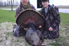 2008 Youth Hunt Shiloh Sponsor Tim Pedtke and son Troy with Troy's first bird