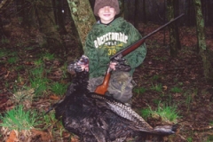 Matt Sotiropoulos age 9, with his 22 lbs, 10” beard and 1.5” spurs. Harvested in Union county (Youth Season).