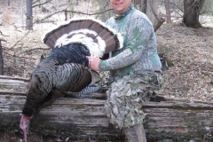 Tim Pedtke with his Gould's turkey - 2010 Mexico hunt