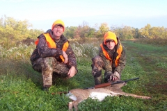 Sean Bonner and his dad Rick with Sean's first deer harvest during the 2009 IL youth hunt. Congratulations to both of them!