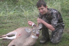 Greg Komora age 15 with his first deer harvest during the 2009 IL Youth firearm season.
