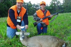 Mitch Lee and his Dad John harvest Mitch's first deer during the 2008 youth season.
